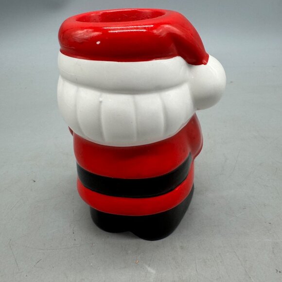 Vintage Russ Berrie &. Co. Santa Claus Ceramic Tea Candle Holder Christmas READ - Picture 3 of 7